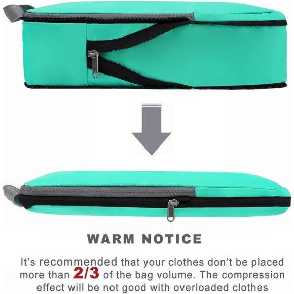 4Pack Compression Packing Cubes Travel Accessories Expandable Packing Organizers - Picture 3 of 5